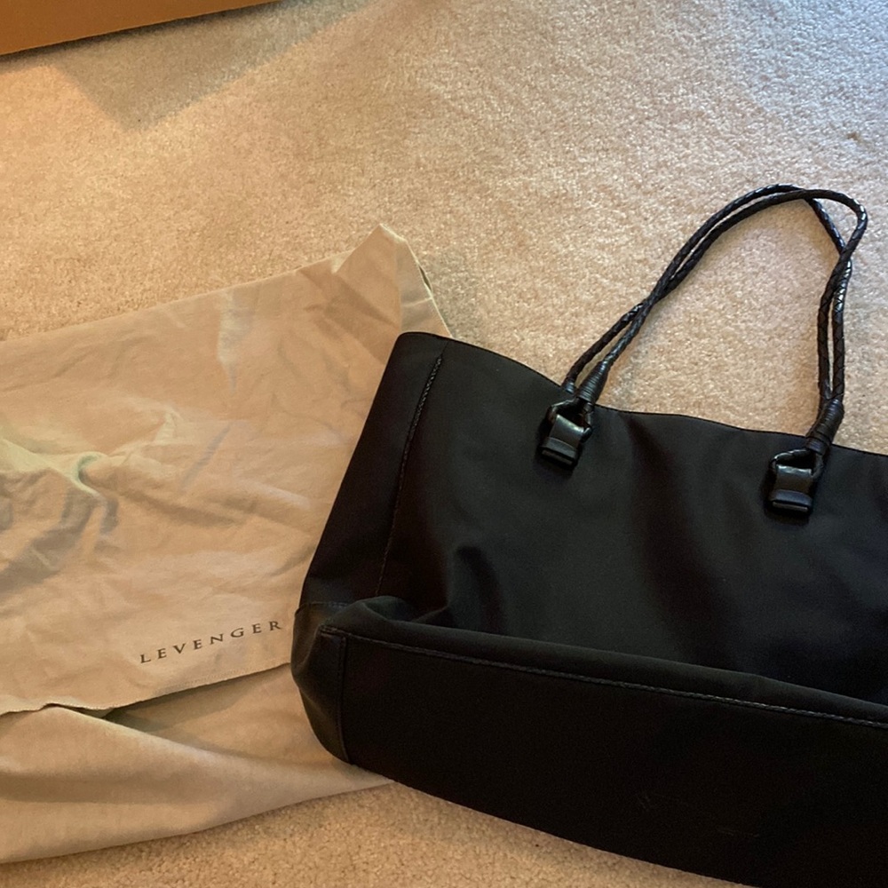 Black nylon levenger tote